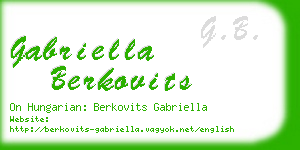 gabriella berkovits business card